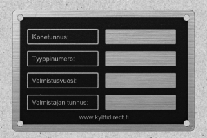 Muovikyltit pintafeketillä