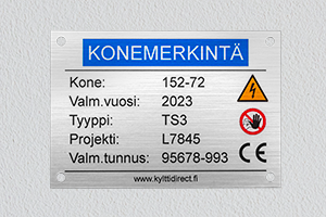 Alumiininen konekilpi