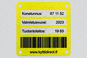 Pieni anodisoitu alumiinikilpi