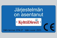Asennustarra sininen