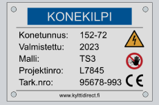Konekilpi harjattua alumiinia