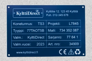 Konekilvet, kaiverrettua muovia