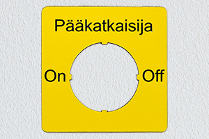 Pääkatkaisijan kyltti