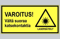 Varoitustarra, lasersäteily