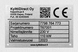 CE-kyltti ruostumatonta terästä